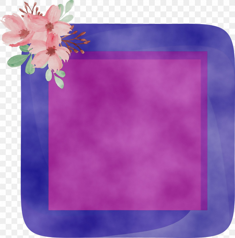 Picture Frame, PNG, 2964x3000px, Flower Photo Frame, Blue, Cobalt Blue, Film Frame, Flower Frame Download Free