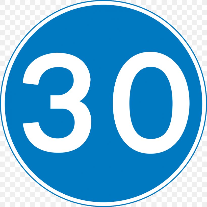 The Highway Code Traffic Sign Speed Limit Driving Road, PNG, 1024x1024px, 30 Kmh Zone, Highway Code, Area, Blue, Brand Download Free