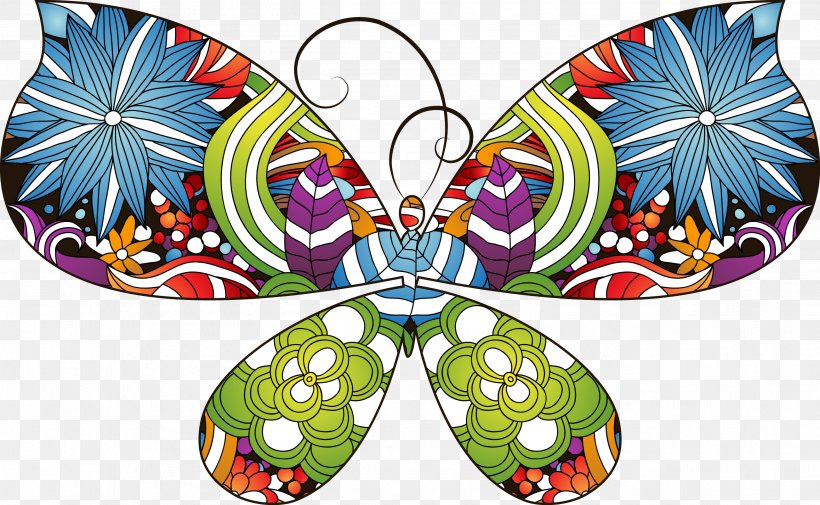 Clip Art Butterfly Image Creativity, PNG, 2604x1606px, Butterfly, Borboleta, Brush Footed Butterfly, Cartoon, Creativity Download Free