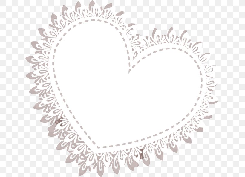 Lace White Heart Motif, PNG, 650x592px, Watercolor, Cartoon, Flower, Frame, Heart Download Free