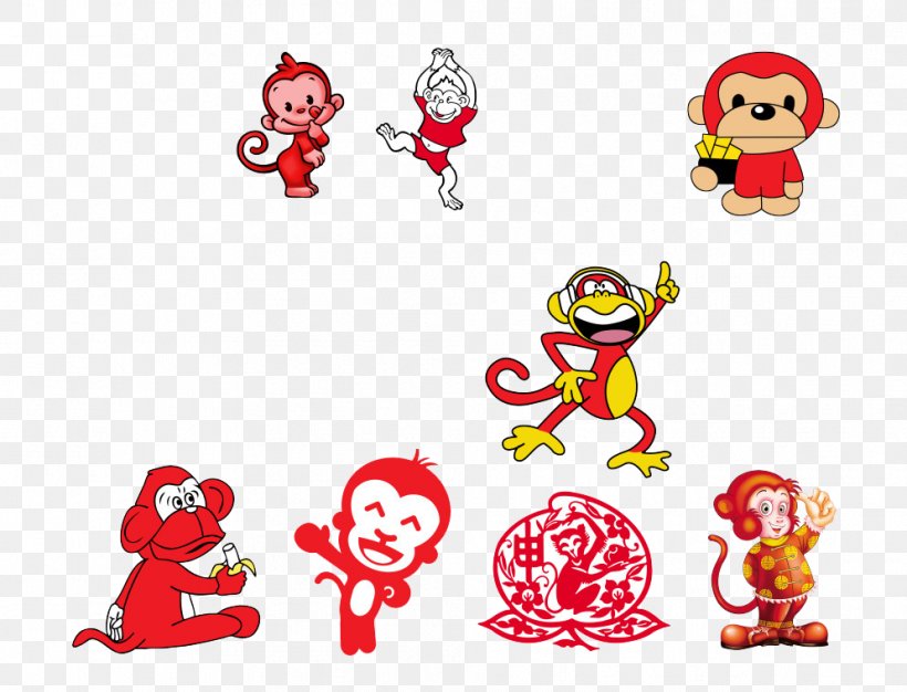 Monkey Chinese New Year Cartoon, PNG, 994x760px, Monkey, Area, Art, Cartoon, Chinese New Year Download Free