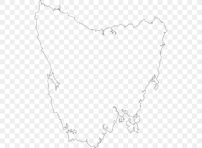 Blank Map Tasmania Clip Art, PNG, 540x599px, Map, Area, Black, Black And White, Blank Map Download Free