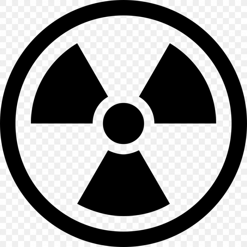 Radiation Radioactive Decay Biological Hazard Nuclear Power Clip Art, PNG, 980x980px, Radiation, Area, Biological Hazard, Black And White, Brand Download Free