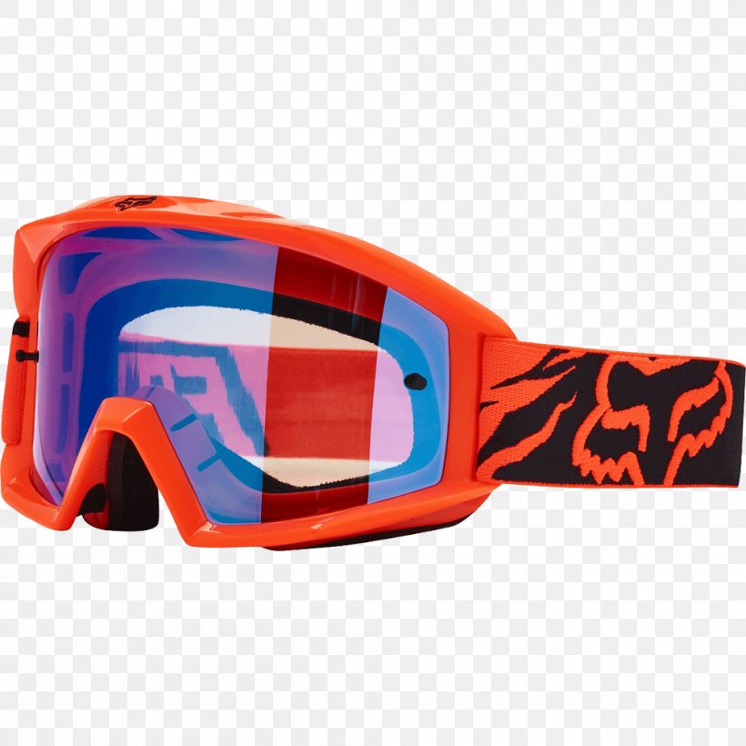 Goggles Glasses Fox Racing Blue Motorcycle, PNG, 1000x1000px, Goggles, Bicycle, Blue, Electric Blue, Enduro Download Free