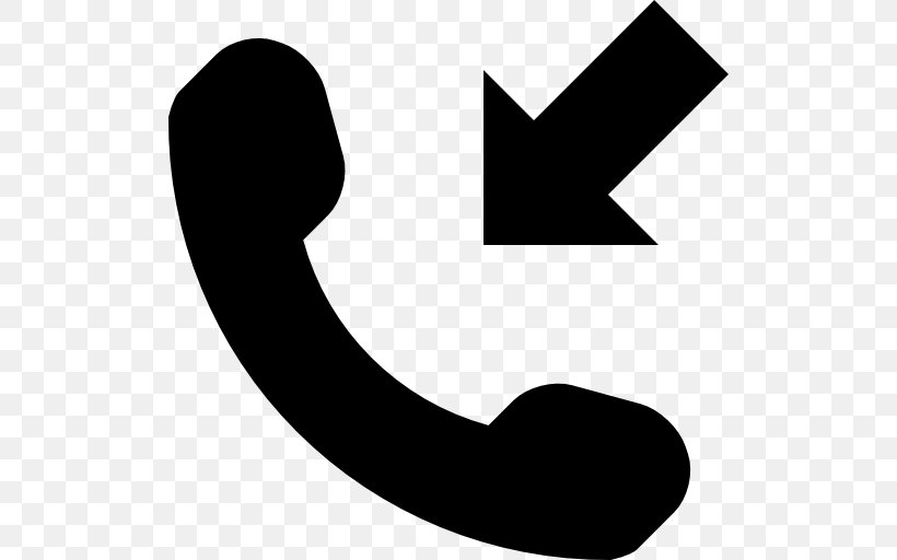 Telephone Call Mobile Phones Symbol Arrow, PNG, 512x512px, Telephone Call, Aerials, Black, Black And White, Brand Download Free