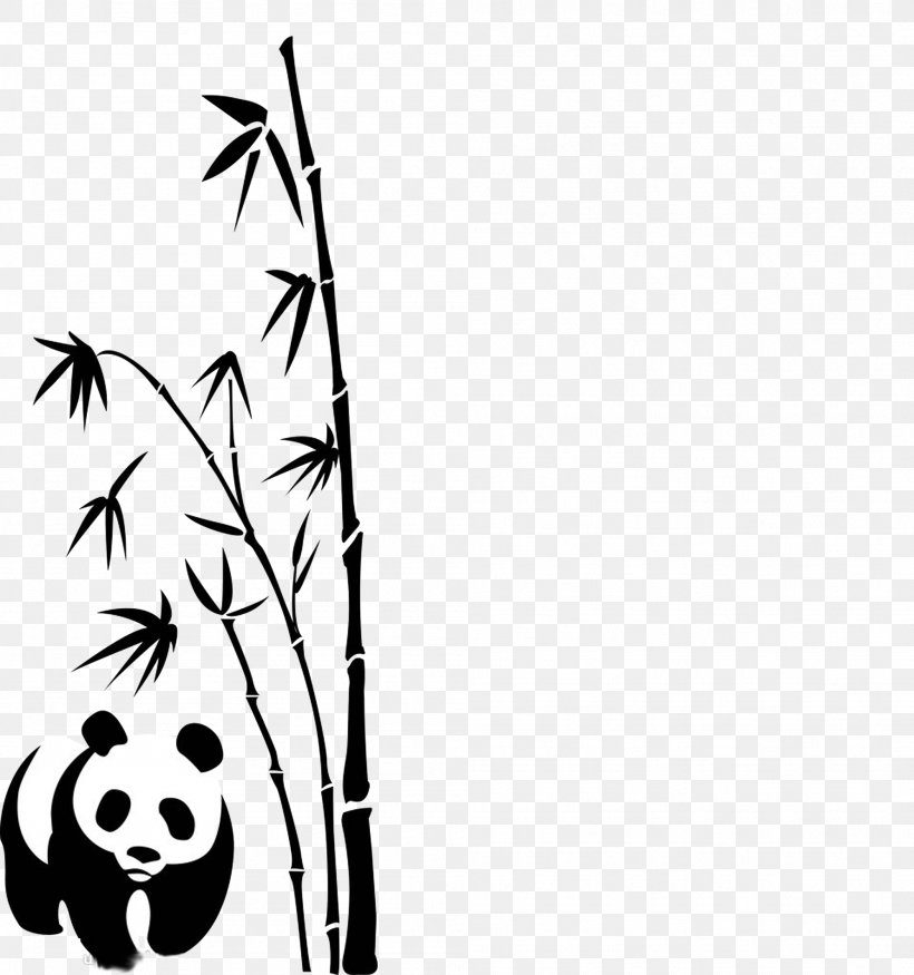 Giant Panda Bamboo Euclidean Vector, PNG, 1998x2133px, Giant Panda, Bamboe, Bamboo, Bambusa, Black Download Free