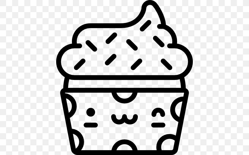 Cupcake Bakery Breakfast Muffin Clip Art, PNG, 512x512px, Cupcake, Bakery, Biscuits, Black And White, Breakfast Download Free