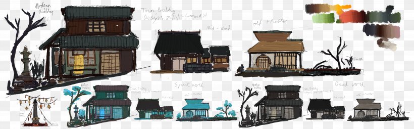 Concept Art Japanese Architecture Japanese Art, PNG, 6736x2100px, Concept Art, Architecture, Art, Building, Concept Download Free