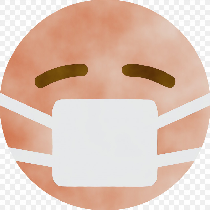 Face Nose Skin Facial Expression Head, PNG, 3000x3000px, Emoji With Mask, Beige, Cheek, Chin, Circle Download Free