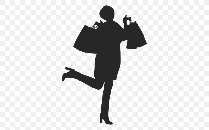 Silhouette Mystery Shopping Woman, PNG, 512x512px, Silhouette, Black, Black And White, Female, Human Behavior Download Free