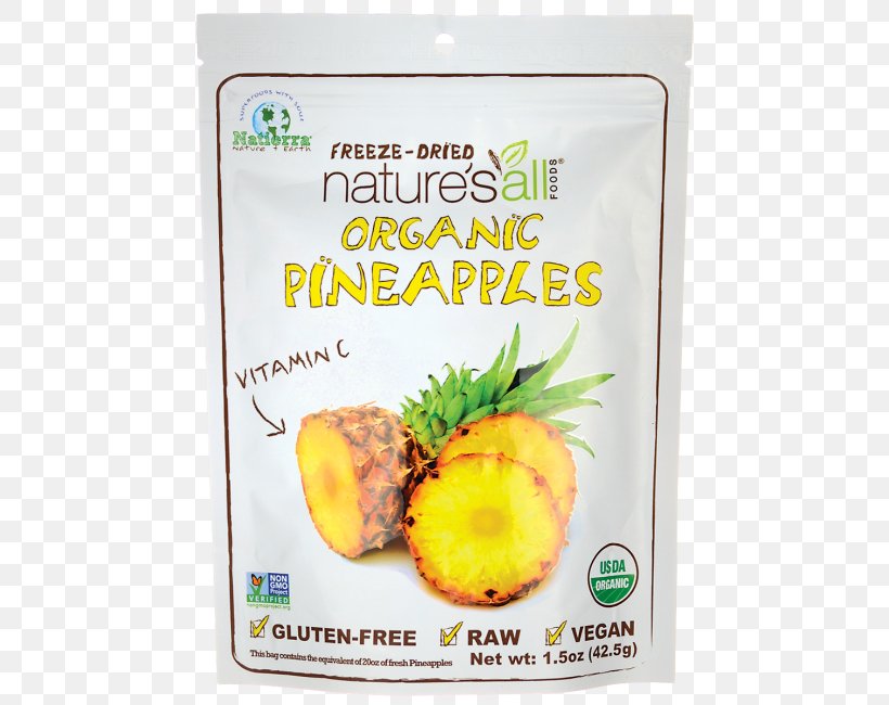 Pineapple Organic Food Vegetarian Cuisine Natural Foods, PNG, 650x650px, Pineapple, Ananas, Bromeliaceae, Citric Acid, Dried Fruit Download Free