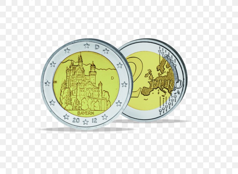 Schwerin Palace Neuschwanstein Castle 2 Euro Commemorative Coins Euro Coins, PNG, 600x600px, 2 Euro Coin, 2 Euro Commemorative Coins, 10 Euro Note, Schwerin Palace, Coin Download Free
