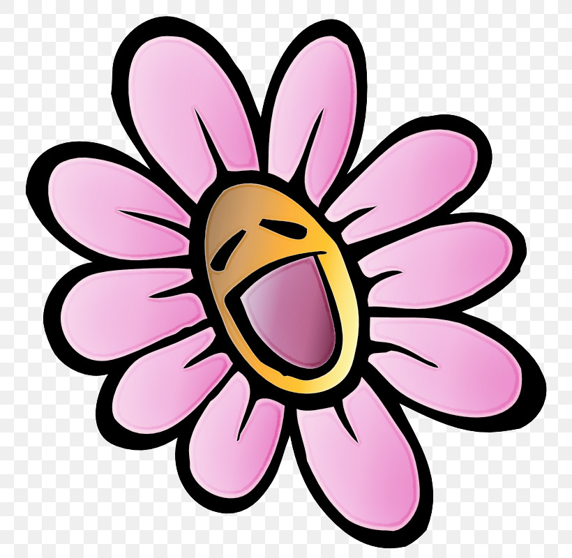 Pink Petal Cartoon Flower Plant, PNG, 783x800px, Pink, Cartoon, Flower, Magenta, Petal Download Free