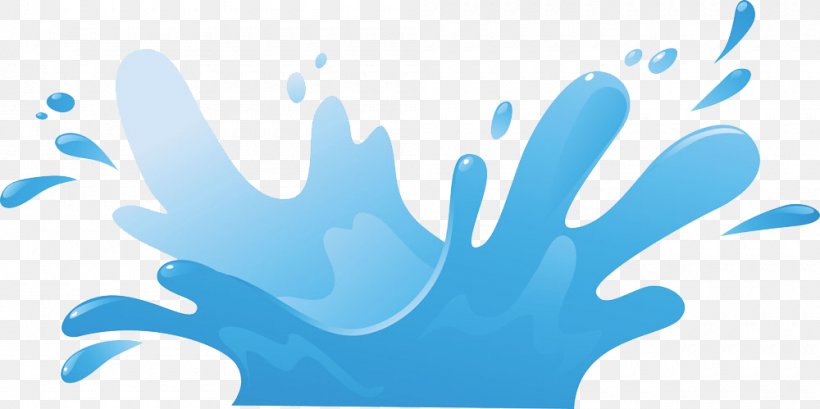 Splash Water Drop Illustration, PNG, 1000x499px, Splash, Blue, Color