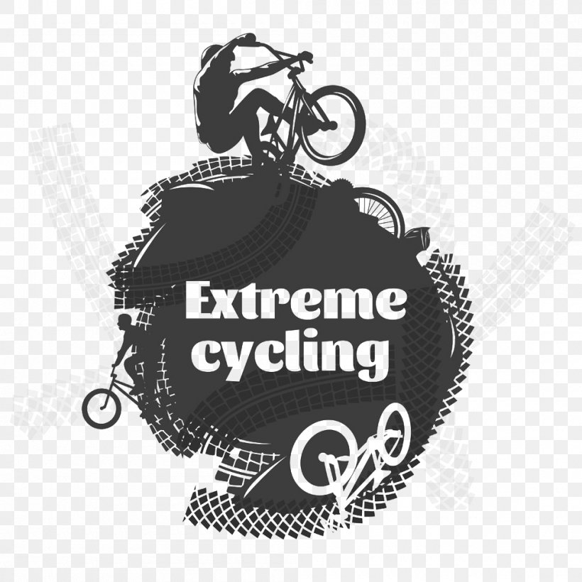 BMX Bike Cycling Bicycle Clip Art, PNG, 1000x1000px, Bmx, Bicycle, Black And White, Bmx Bike, Brand Download Free