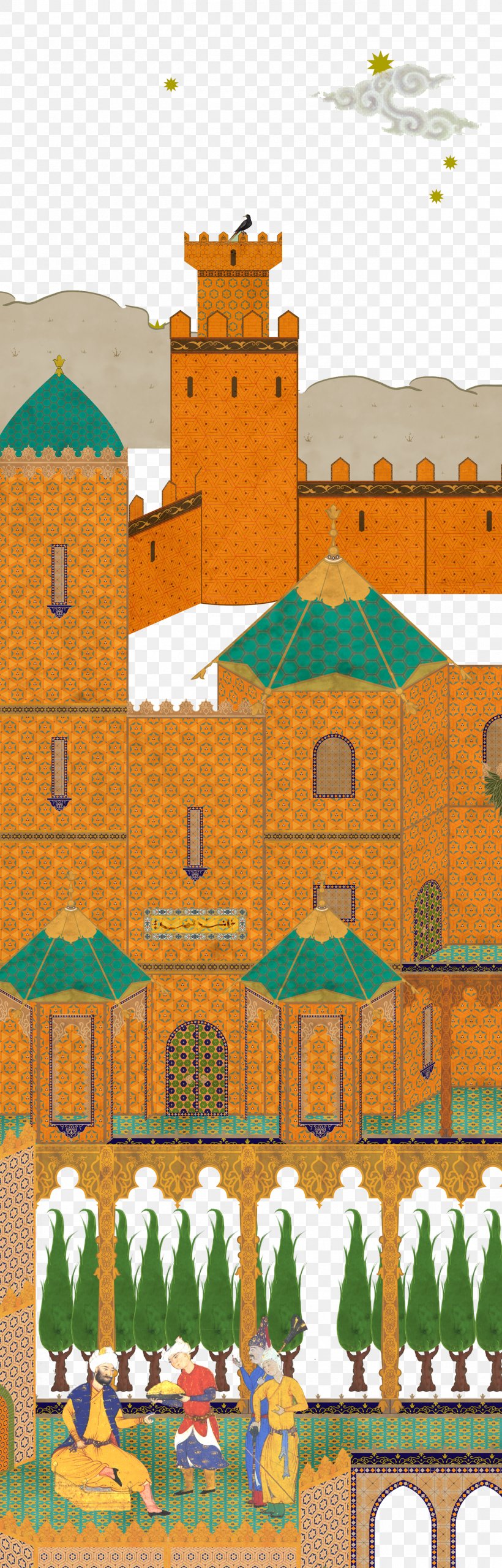 Illustration, PNG, 1400x4368px, Cartoon, Aladdin, Arch, Architecture, Art Download Free