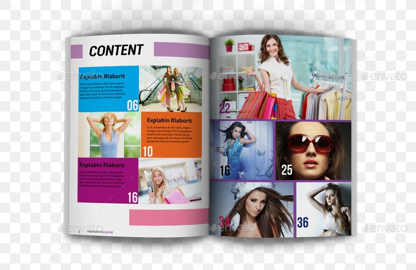 Magazine Fashion Template Brochure, PNG, 800x533px, Magazine, Brand, Brochure, Fashion, Media Download Free