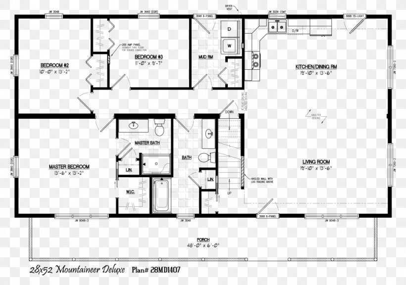 Log Cabin House Plan Floor Plan, PNG, 1000x703px, 3d Floor Plan, Log Cabin, Architectural Plan, Area, Black And White Download Free