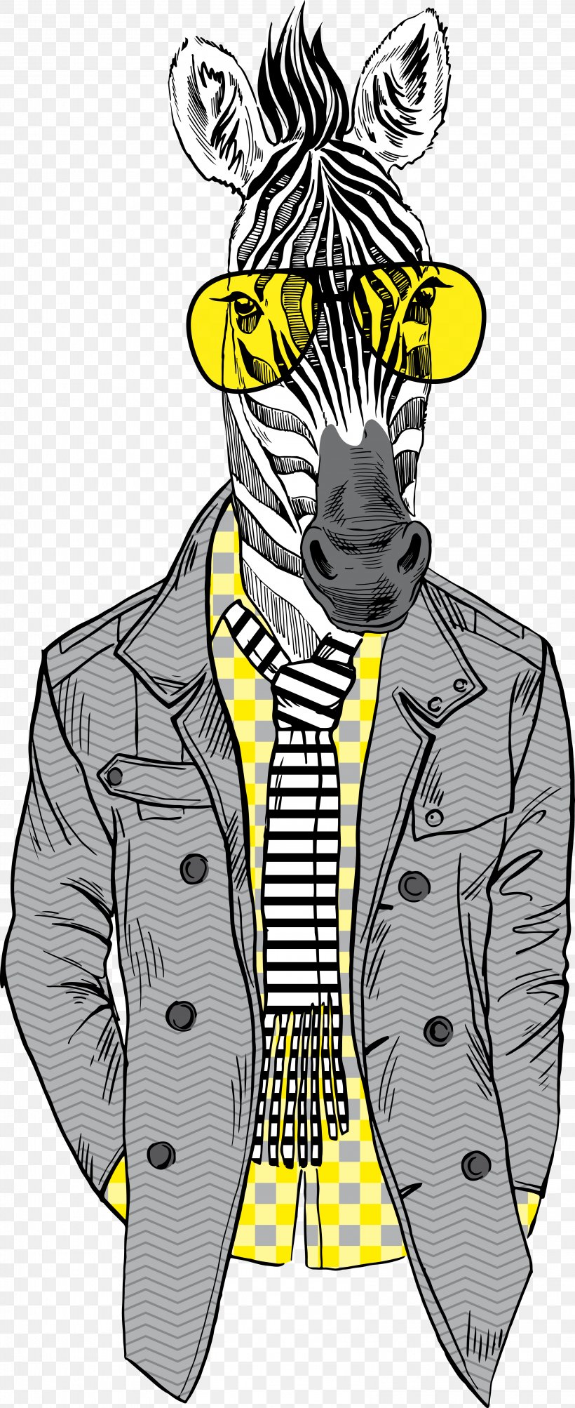 Horse Fashion Illustration Zebra, PNG, 3196x7819px, Horse, Animal, Art, Black And White, Drawing Download Free