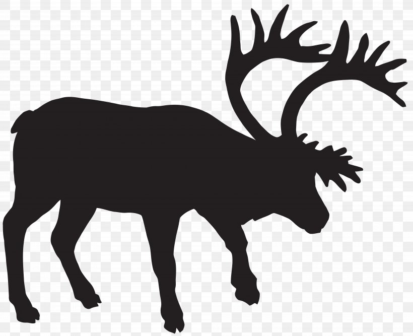 Deer Silhouette Muskox, PNG, 8000x6517px, Deer, Antler, Black And White, Cattle Like Mammal, Elk Download Free