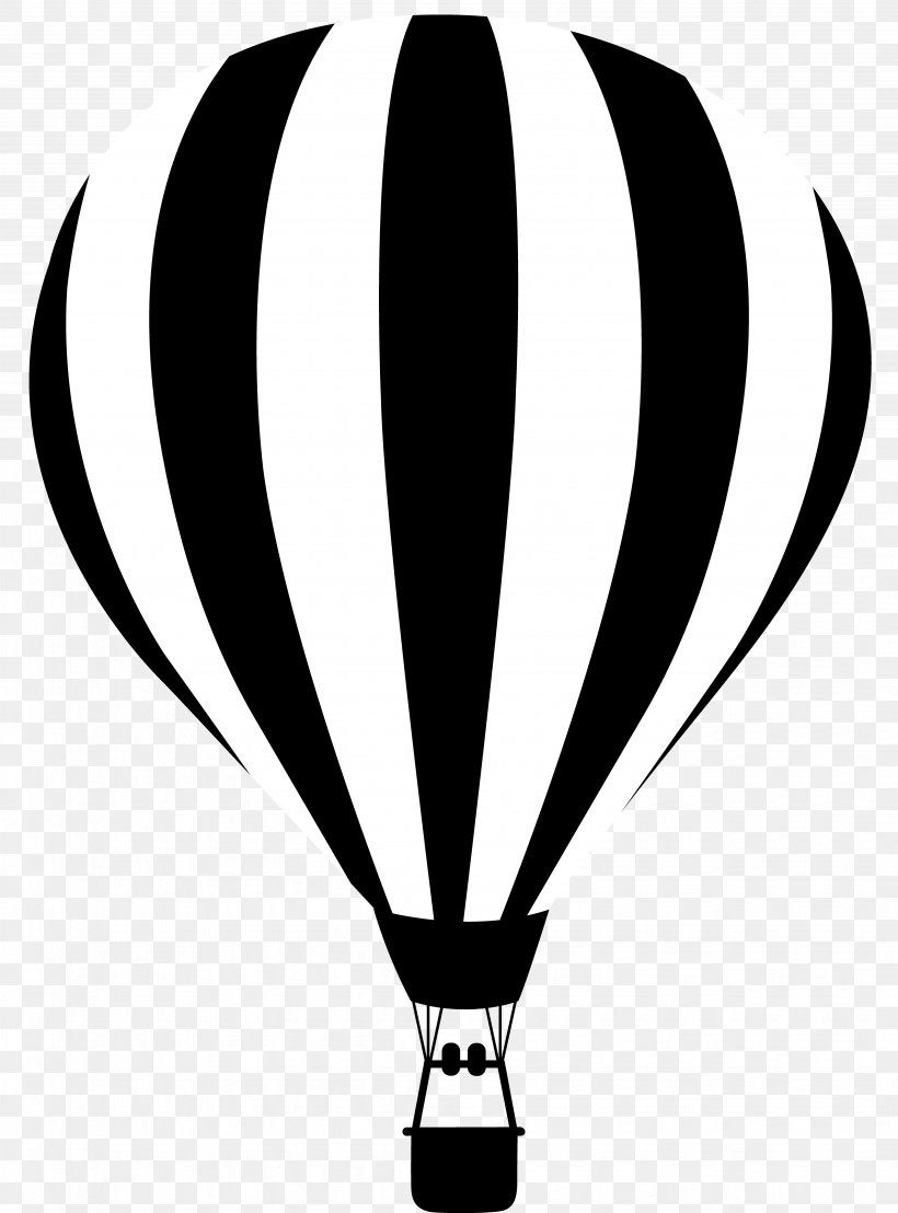 Hot Air Balloon Clip Art, PNG, 4114x5559px, Hot Air Balloon, Aviation, Balloon, Birthday, Black And White Download Free