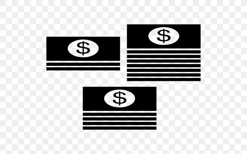 Paper Banknote United States Dollar Dollar Sign Logo, PNG, 512x512px, Paper, Area, Banknote, Black, Black And White Download Free