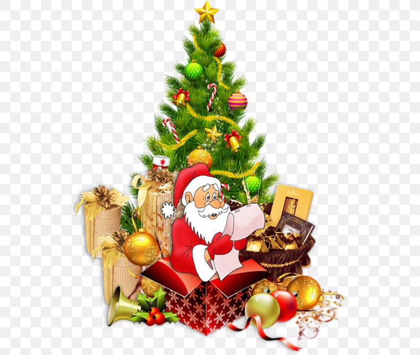 Santa Claus Christmas Tree Christmas Decoration Clip Art, PNG, 550x694px, Santa Claus, Christmas, Christmas Decoration, Christmas Ornament, Christmas Tree Download Free