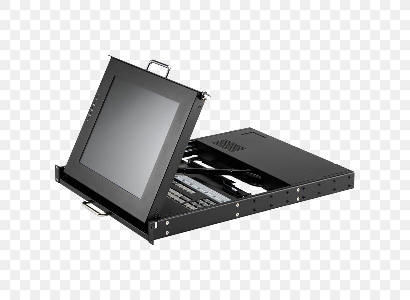 Laptop Computer Keyboard KVM Switches 19-inch Rack Computer Monitors, PNG, 600x600px, 19inch Rack, Laptop, Computer, Computer Accessory, Computer Keyboard Download Free