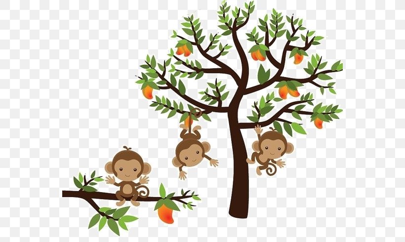 Monkey Art Clip Art, PNG, 568x490px, Monkey, Animal, Art, Branch, Drawing Download Free