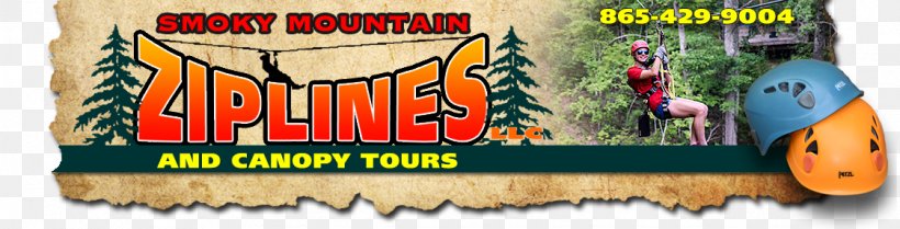 Pigeon Forge Smoky Mountain Ziplines Gatlinburg Zip-line Canopy Tour, PNG, 1123x287px, Pigeon Forge, Advertising, Banner, Brand, Canopy Tour Download Free