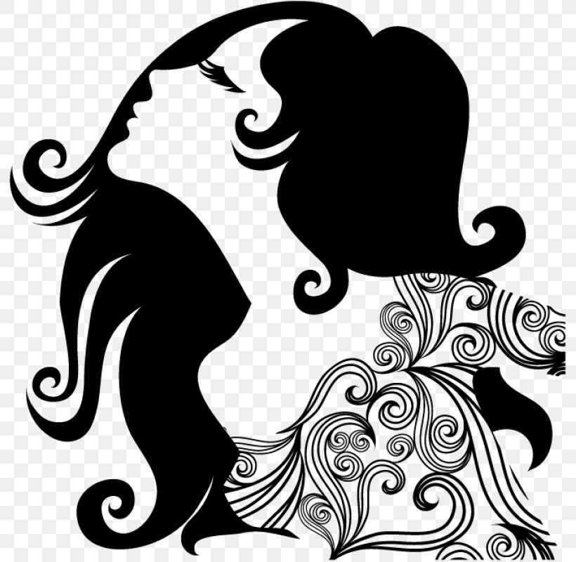Woman Wall Decal Clip Art, PNG, 800x800px, Woman, Art, Beauty Parlour, Black, Black And White Download Free