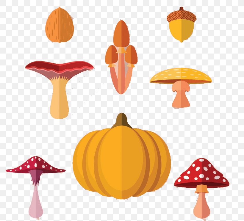 Autumn Poster Plant, PNG, 800x743px, Autumn, Matsutake, Mushroom, Orange, Pixel Download Free