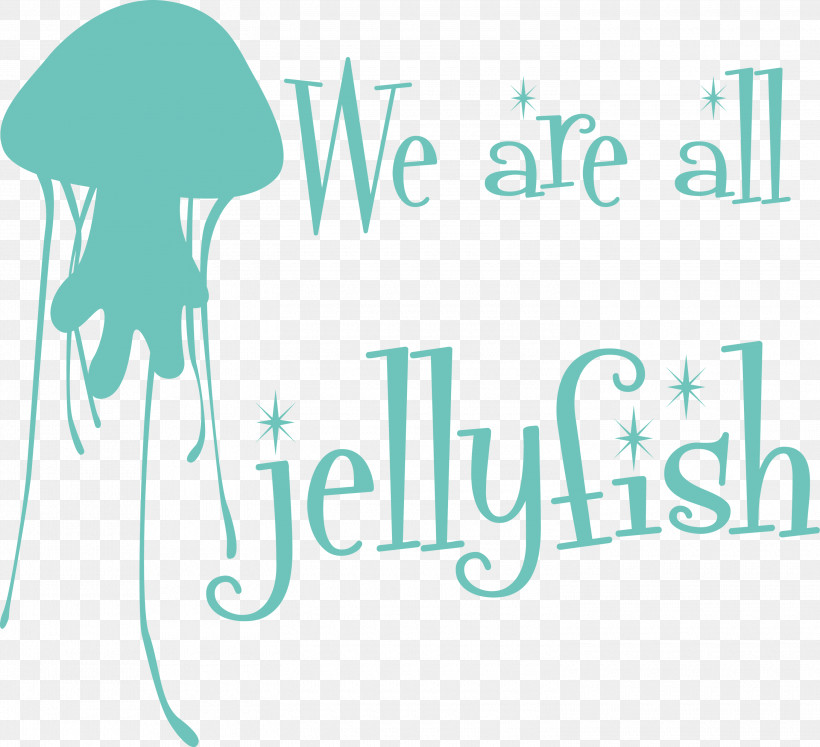 Jellyfish, PNG, 3000x2735px, Jellyfish, Happiness, Human, Line, Logo Download Free