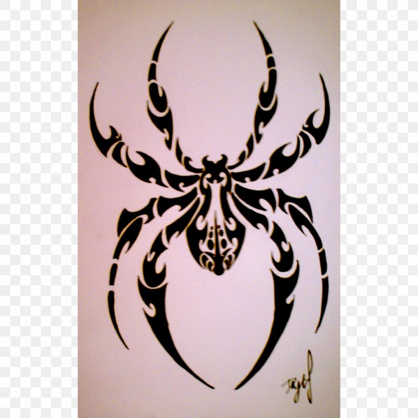Spider Tattoo Artist Symbol Tribe, PNG, 1000x1000px, Spider, Abziehtattoo, Animal, Arachnid, Arthropod Download Free