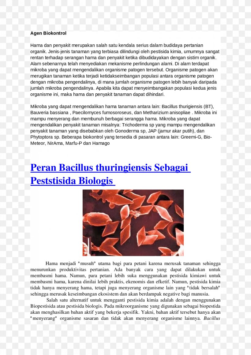 Bacillus Thuringiensis Font, PNG, 1653x2339px, Bacillus Thuringiensis, Bacillus, Text Download Free