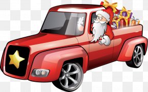 Santa Claus - Santa Claus Car Christmas Illustration PNG