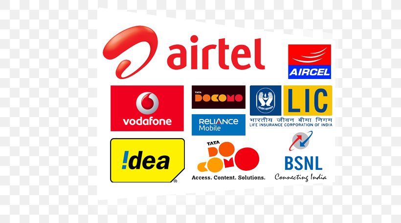 Service India Mobile Phones Bharti Airtel Idea Cellular, PNG, 565x457px, Service, Aircel, Area, Bharti Airtel, Brand Download Free