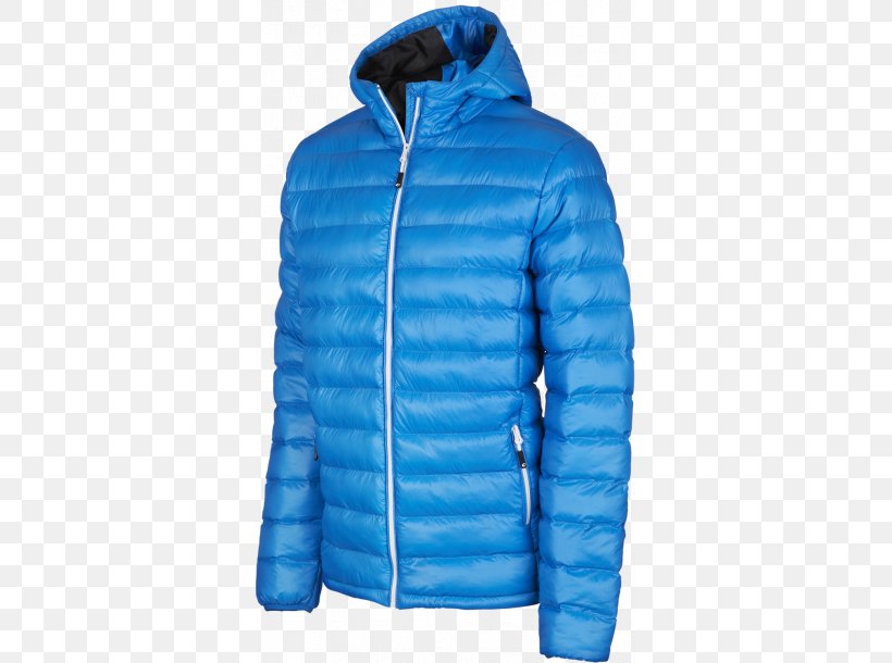 Jacket Hoodie Coat Sweater, PNG, 610x610px, Jacket, Clothing, Coat, Cobalt Blue, Daunenjacke Download Free