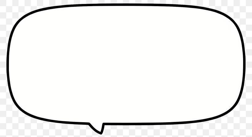 Text Box - Rectangular Comic Speech Bubble PNG