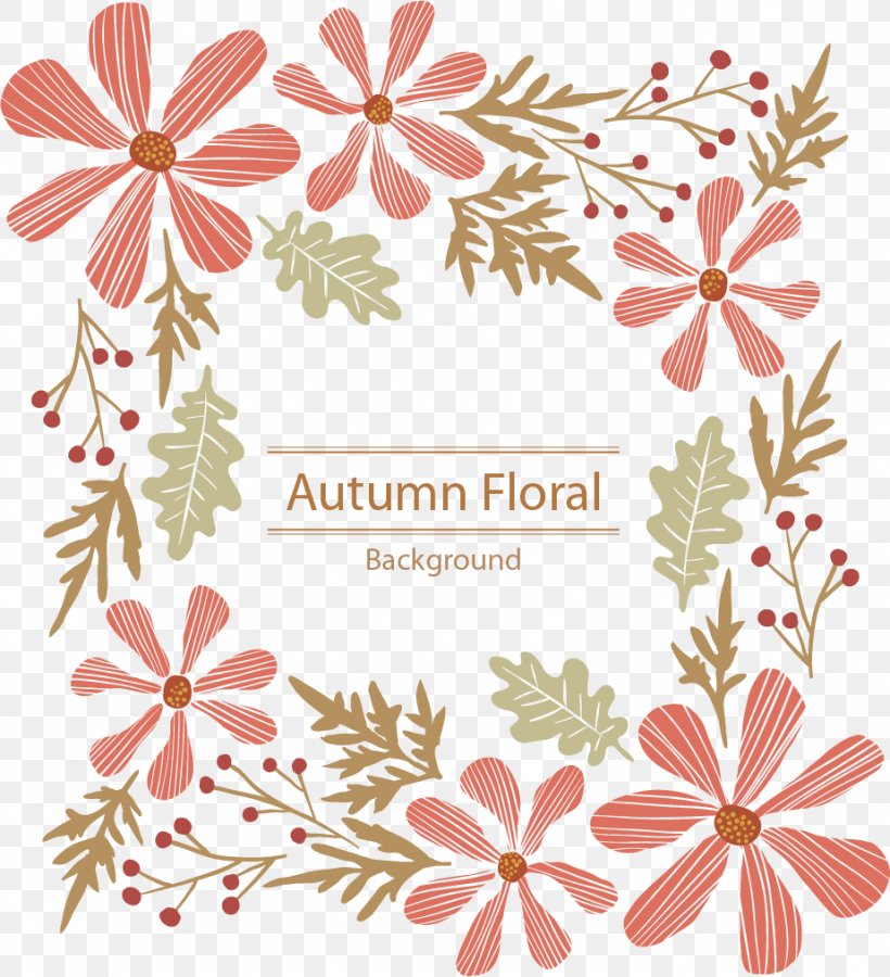 Autumn Adobe Illustrator, PNG, 924x1015px, Autumn, Area, Border, Branch, Flora Download Free