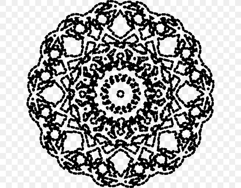 Black And White Image Clip Art Drawing Ornament, PNG, 640x639px, Black And White, Area, Doily, Drawing, Flower Download Free