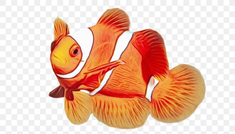 Orange, PNG, 676x469px, Watercolor, Animal Figure, Aquarium Decor, Fish, Goldfish Download Free