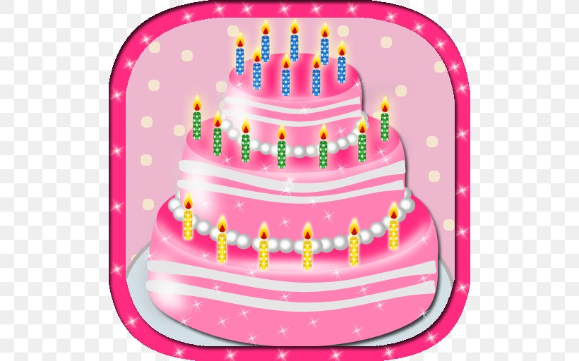 Princess Cake Birthday Cake Torte Tart Games For Girls, PNG, 512x512px, Princess Cake, Android, Birthday, Birthday Cake, Cake Download Free