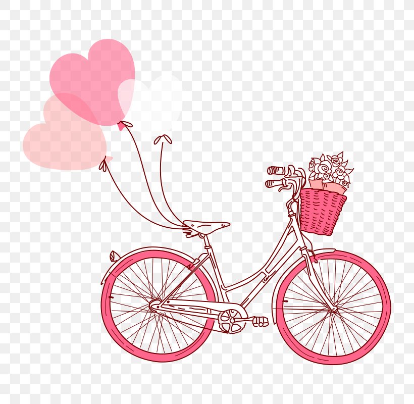 Valentines Day Drawing Illustration, PNG, 800x800px, Valentines Day, Art, Bicycle, Bicycle Accessory, Bicycle Frame Download Free