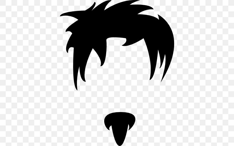 Hairstyle Clip Art, PNG, 512x512px, Hairstyle, Artwork, Beard, Black, Black And White Download Free