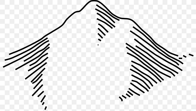 Mountain Clip Art, PNG, 800x467px, Mountain, Area, Black, Black And White, Hand Download Free