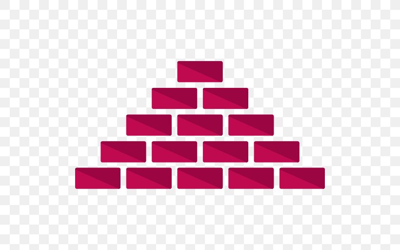 Brick Icon, PNG, 512x512px, Scalable Vector Graphics, Brick, Computer Font, Ico, Magenta Download Free