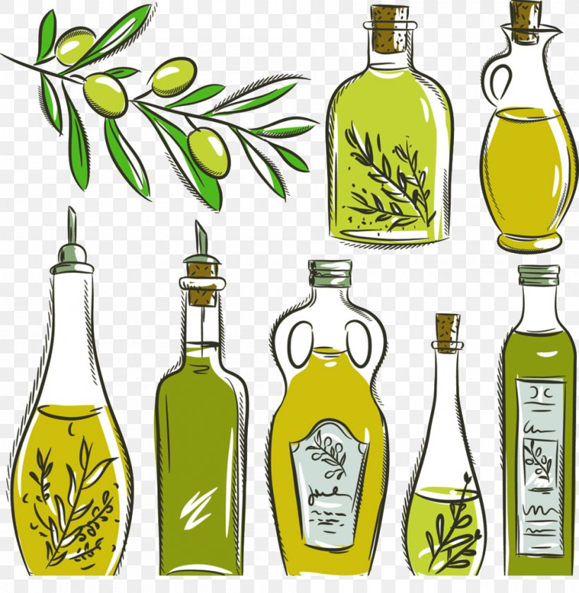 Olive Oil Bottle, PNG, 1000x1024px, Olive Oil, Bottle, Cooking Oil, Drawing, Drinkware Download Free
