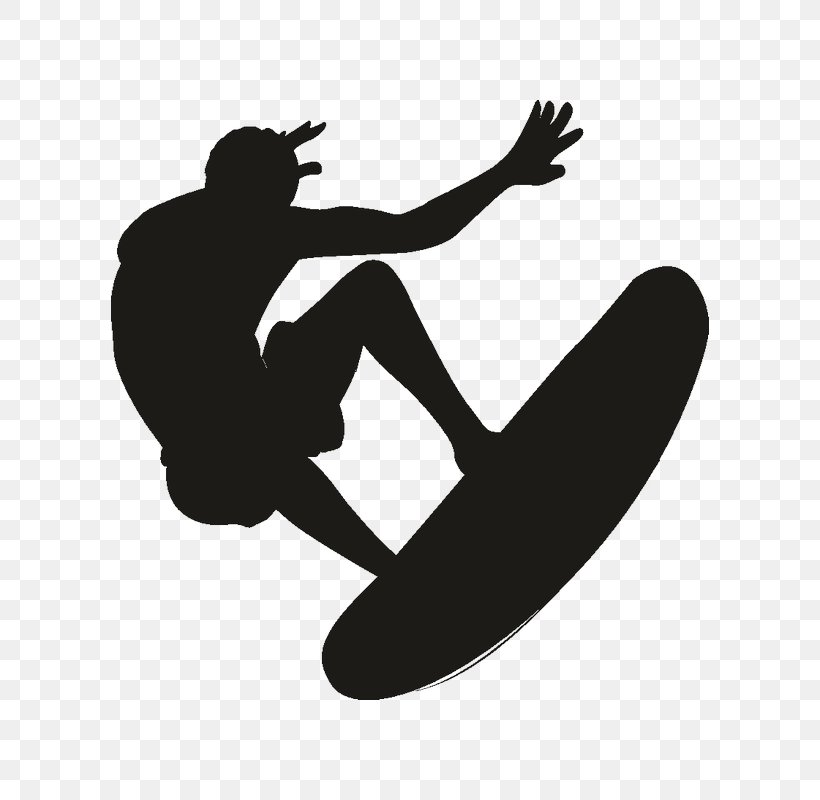 Surfing Silhouette Clip Art, PNG, 800x800px, Surfing, Black And White, Drawing, Hand, Joint Download Free