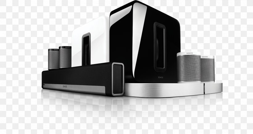 Sonos Home Theater Systems Loudspeaker Cinema Soundbar, PNG, 2000x1062px, 51 Surround Sound, Sonos, Audio, Cinema, Electronics Download Free